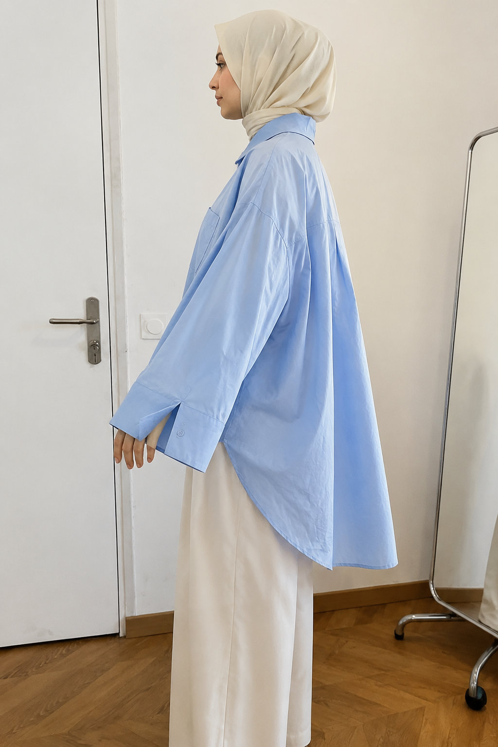 Chemise oversize en coton avec poche