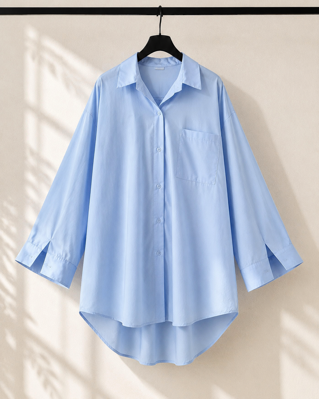Chemise oversize en coton avec poche