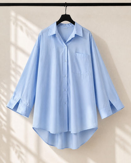 Chemise oversize en coton avec poche