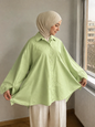 Chemise oversize en coton avec poche