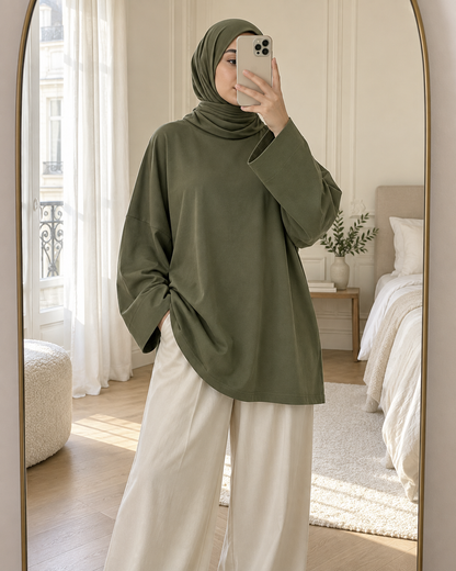 T-shirt oversize 95% coton