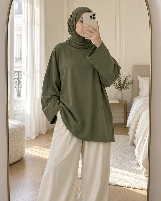 T-shirt oversize 95% coton